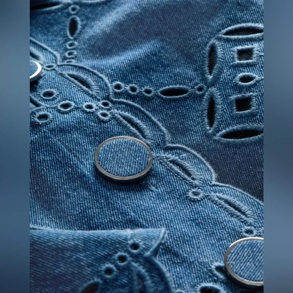 Veronica Beard Adelaide Scalloped Eyelet-Embroidered Jacket $698 NEW - Picture 5 of 11